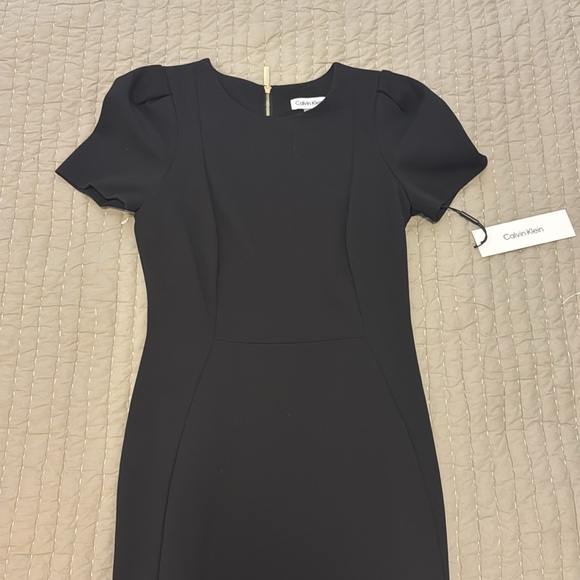 Women’s Calvin Klein Size 2 Black Business Dress - Picture 2 of 5